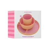 Annabel Trends | Silicone Two Tone Dinner Set - Pink