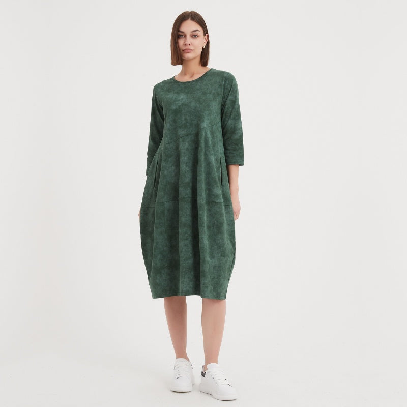 Tirelli | Diagonal Seam Dress - Green
