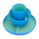 Annabel Trends | Silicone Two Tone Dinner Set - Blue