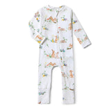 Snuggle Hunny | Organic Snugglesuit Convertible Romper - Easter Bunnies