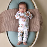 Organic Snugglesuit Convertible Romper - Farm