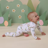 Snuggle Hunny | Organic Snugglesuit Convertible Romper - Easter Bunnies