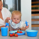 Annabel Trends | Silicone Two Tone Dinner Set - Blue
