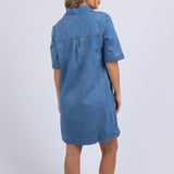 Foxwood | Monte Shirt Dress - Mid Blue