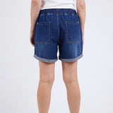 Elm | Emma Relaxed Denim Short - Dark Blue Wash