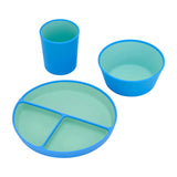 Annabel Trends | Silicone Two Tone Dinner Set - Blue