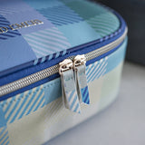 Wild Emery | Large Toiletry Bag - Blue Check