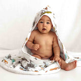Organic Hooded Baby Towel - Safari