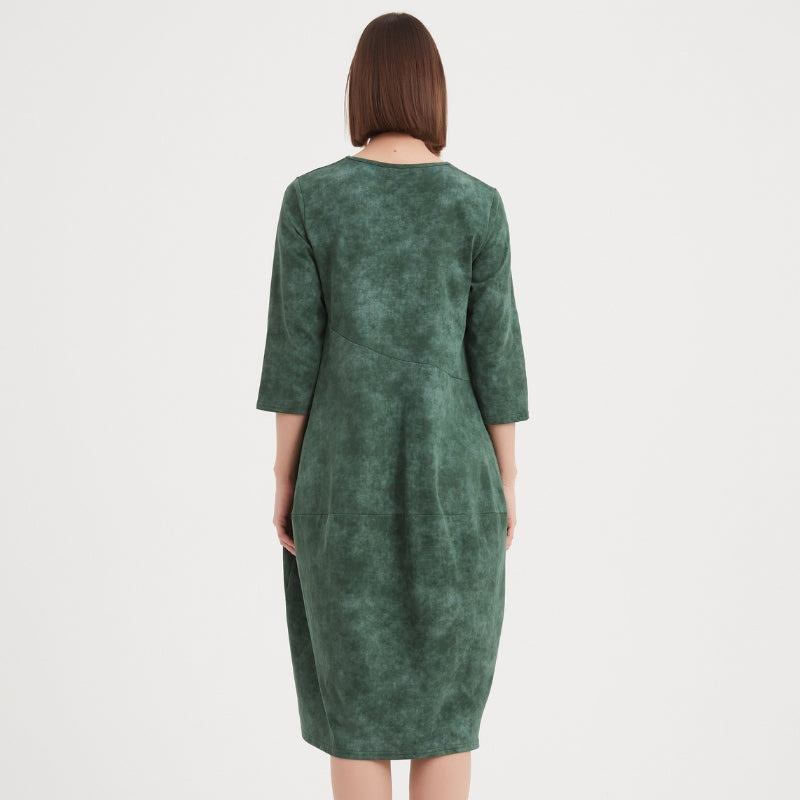 Tirelli | Diagonal Seam Dress - Green