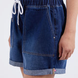 Elm | Emma Relaxed Denim Short - Dark Blue Wash
