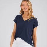 Foxwood | Manly Vee Tee - Navy