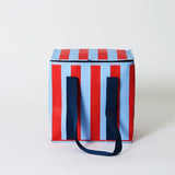 Project Ten | Medium Insulated Tote - Red Blue Stripe