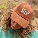 Skwosh | Yeah Nah Cord Cap - Tobacco