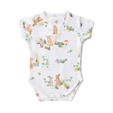 Snuggle Hunny | Short Sleeve Organic Bodysuit - Easter Bunnies