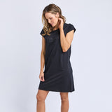 Foxwood | Signature Embroidery Tee Dress - Black