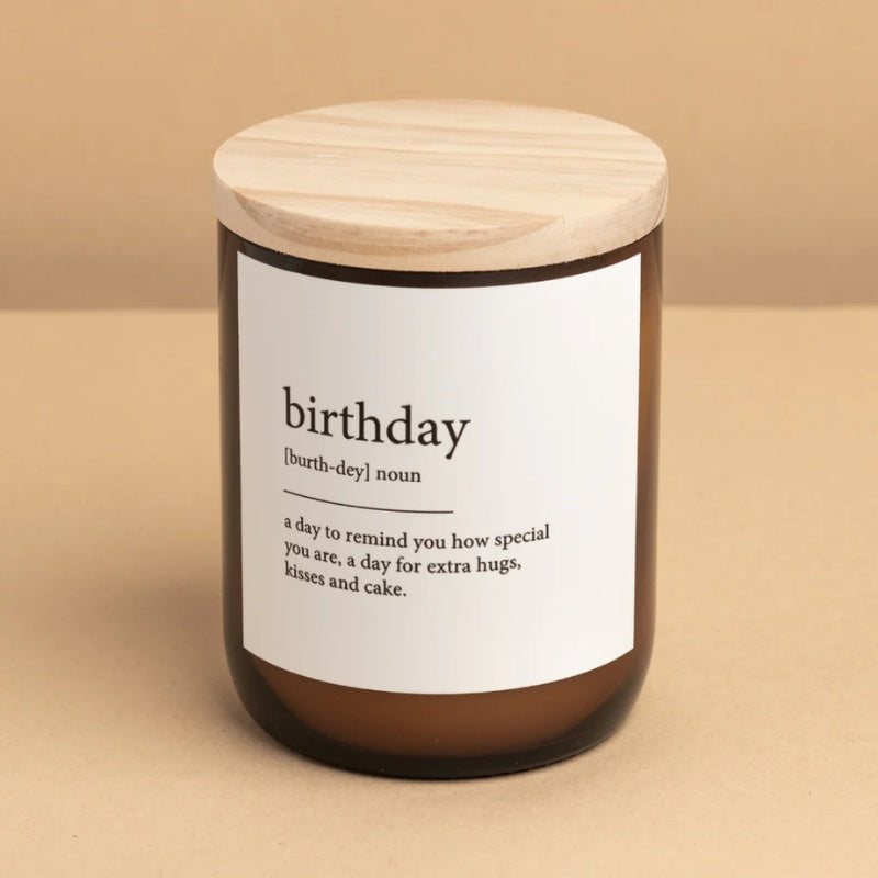 Dictionary Candle - Birthday