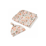 Snuggle Hunny | Organic Jersey Wrap & Beanie Set - Palm Springs