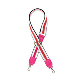 Black Caviar Designs | Pink/Red Stripe Interchangeable Bag Strap
