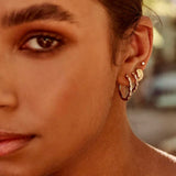 Fairley | Crystal Baguette Maxi Hoops