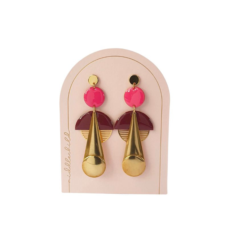 Middle Child Cha Cha Earrings Bordo Magenta I Want I Need Echuca