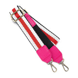 Black Caviar Designs | Pink/Red Stripe Interchangeable Bag Strap