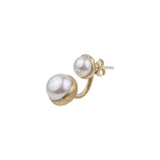 Fairley | Double Pearl Ear Jackets - Gold