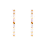 Fairley | Crystal Baguette Maxi Hoops