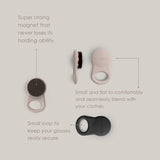 Klipsta | SPEX Glasses Clips 2 Pack - Black + Stone