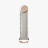 Orbitkey | Leather Key Organiser - Stone/Grey Stitching