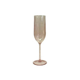Champagne Flute Ribbed Acrylic - Pink