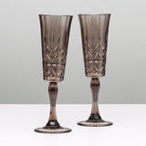 Indigo Love Collectors | Pavilion Acrylic Champagne Flute - Smoke