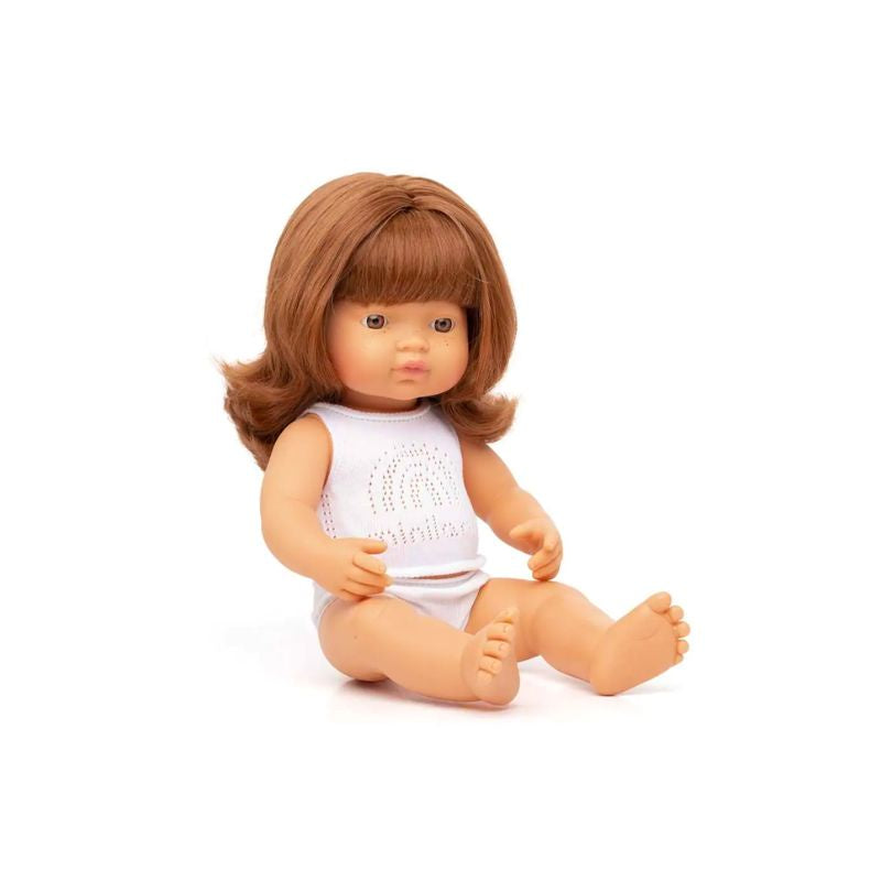 Miniland | Baby Doll 38cm - Caucasian Girl Red Hair