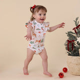 Short Sleeve Bodysuit w/ Frill - Prancer & Friends