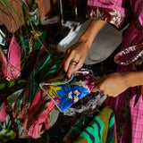 Sage x Clare | Ines Silk Pouch - Porcelain