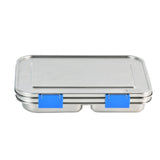 Mighty Stainless Steel 3-Compartment Lunchbox - Blue