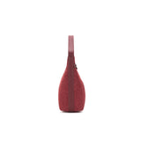 Black Caviar Designs | Bessette 2pc Woven Suedette Handbag - Burgundy
