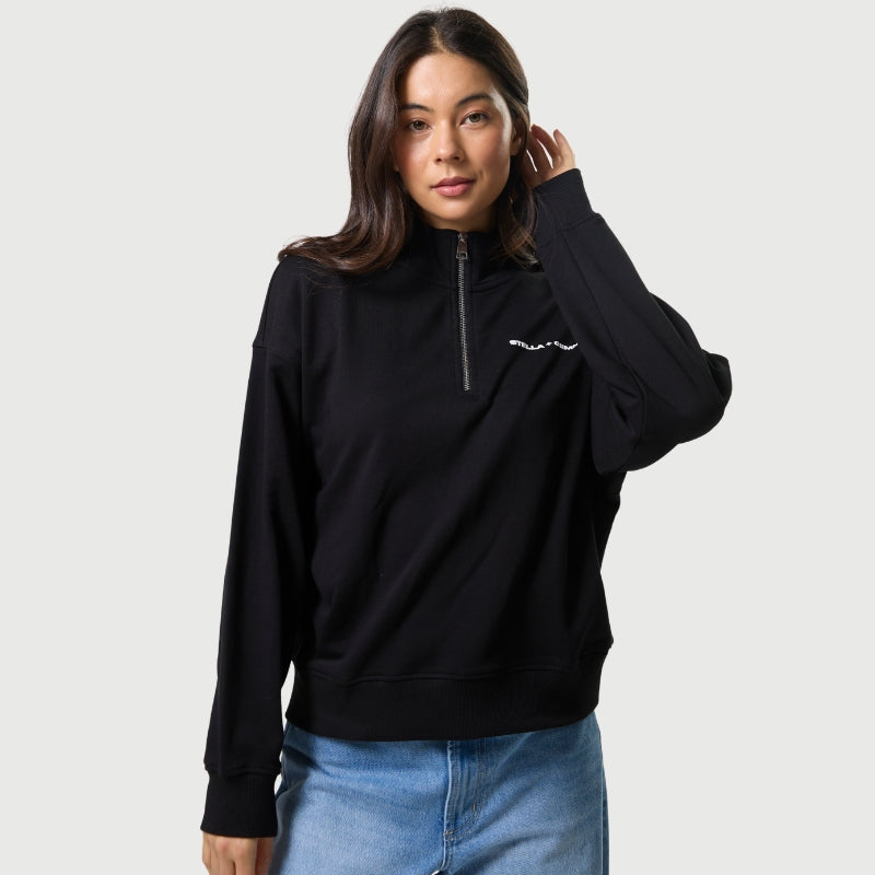 Stella + Gemma | Core 1/4 Zip Sweat - Black