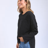 Foxwood | Jayne Throw On Top - Black