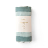 Fox & Fallow | Muslin Wrap - Sage Stripe