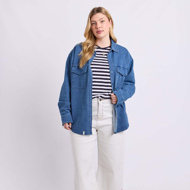Elm | Valerie Shacket - Blue Denim Look