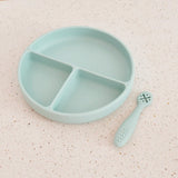 Annabel Trends | Silicone Suction Divided Plate - Moss