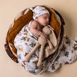 Snuggle Hunny | Organic Muslin Wrap - Diggers & Tractors