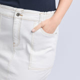 Elm | Atlas Denim Skirt - Vintage White
