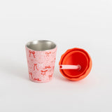 Chino Club | Mini Smoothie Cup & Straw 200ml - Bows