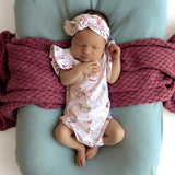 Short Sleeve Bodysuit w/ Frill - Alice's Tea Party