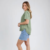 Foxwood | Farrah Short Sleeve Tee - Fern Green