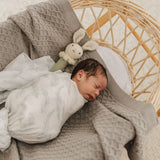 Nibbles the Bunny Knitted Rattle - Sage