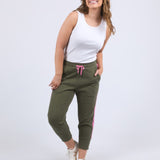 Elm | Brunch Pant with Side Tape - Clover