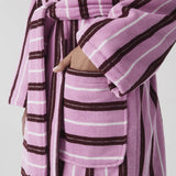 Hommey | Stripe Terry Robe - Fuchsia
