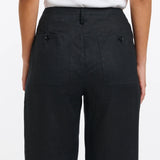 365 Days | Leni Cuffed Linen Pants - Black